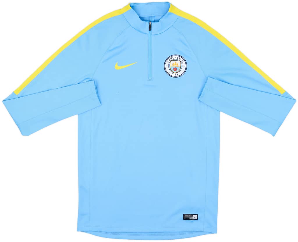2016-17 Manchester City Nike 1/4 Zip Drill Top - 7/10 - (S)