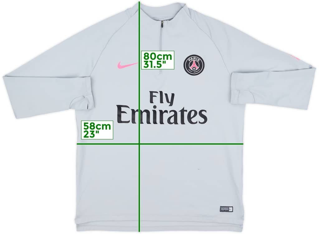 2018-19 Paris Saint-Germain Nike 1/4 Zip Drill Top - 7/10 - (XL)