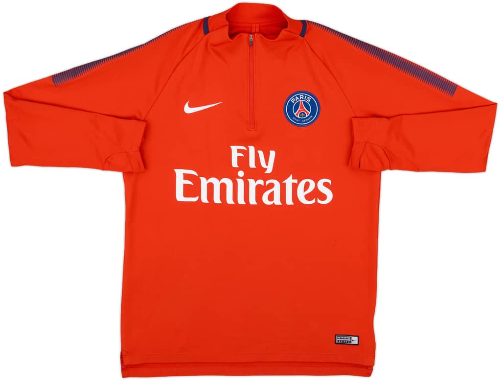 2017-18 Paris Saint-Germain Nike 1/4 Zip Drill Top - 9/10 - (M)