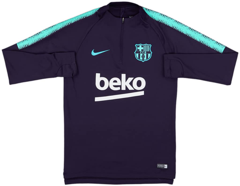 2018-19 Barcelona Nike 1/4 Zip Drill Top - 8/10 - (S)