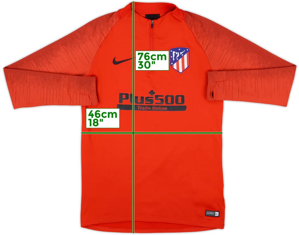 2019-20 Atletico Madrid Nike 1/4 Zip Drill Top - 6/10 - (S)