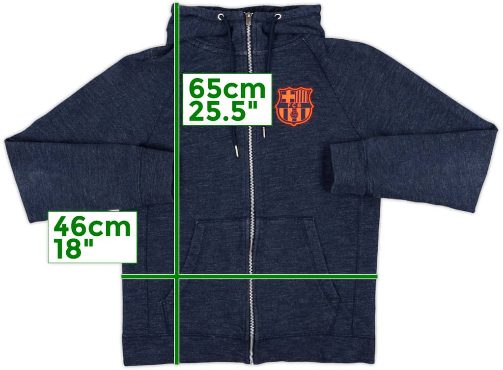 2018-19 Barcelona Nike Hooded Zipped Sweat Top - 8/10 - (S)