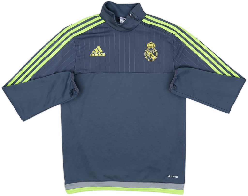 2015-16 Real Madrid adidas 1/4 Zip Drill Top - 8/10 - (S)