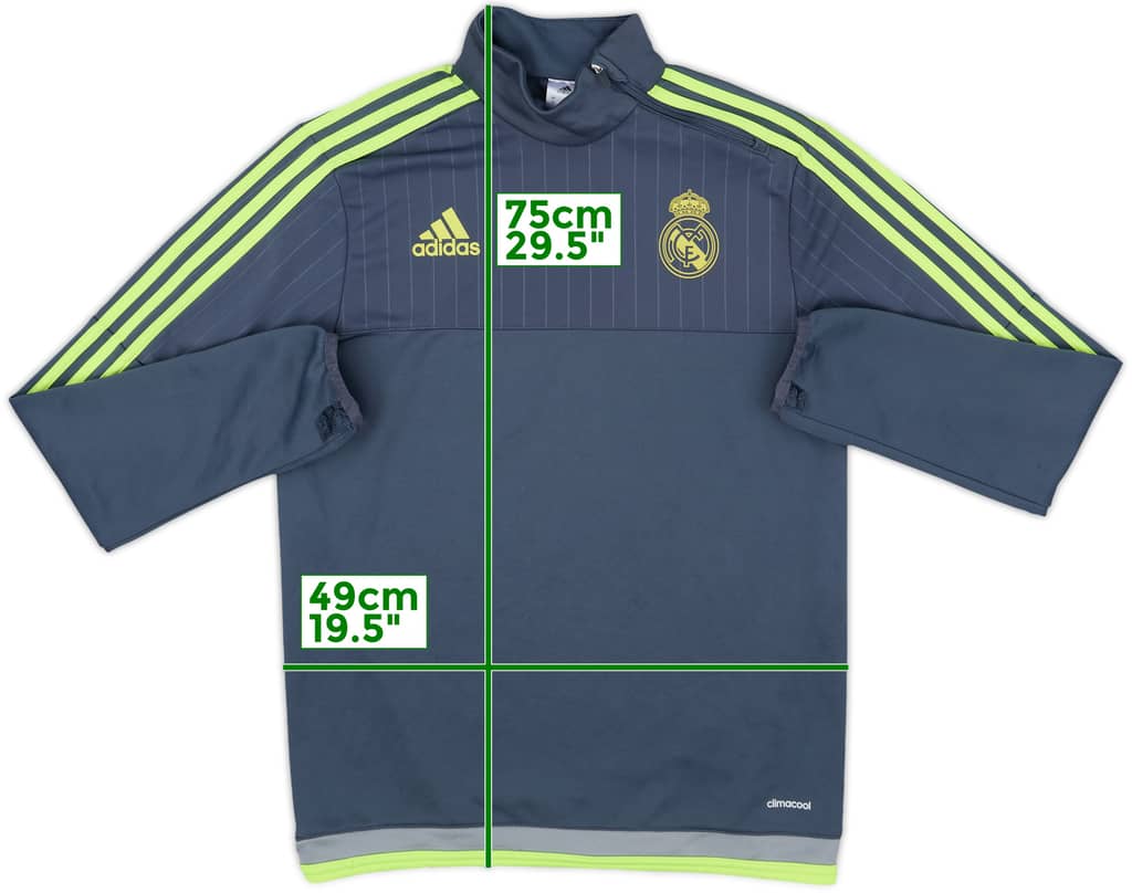 2015-16 Real Madrid adidas 1/4 Zip Drill Top - 8/10 - (S)