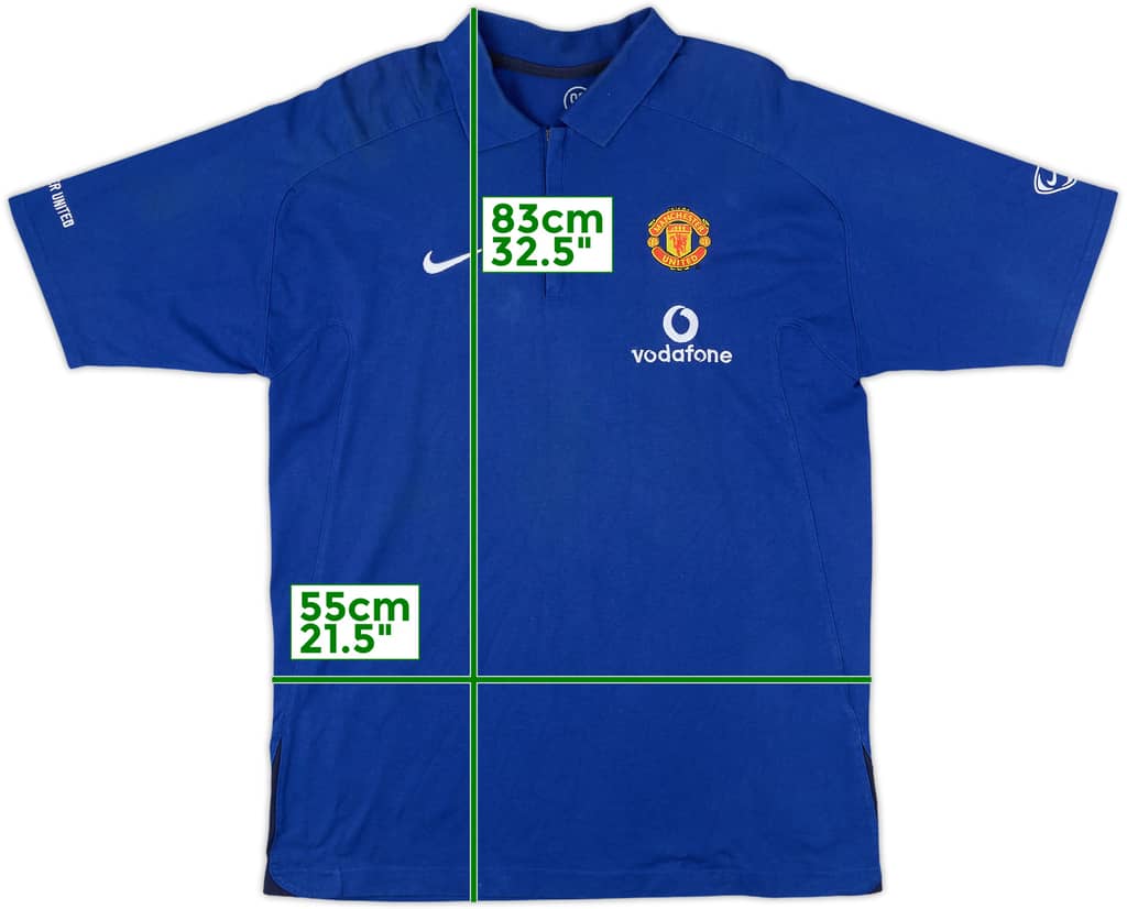 2002-03 Manchester United Nike 1/4 Zip Polo Shirt - 5/10 - (L)