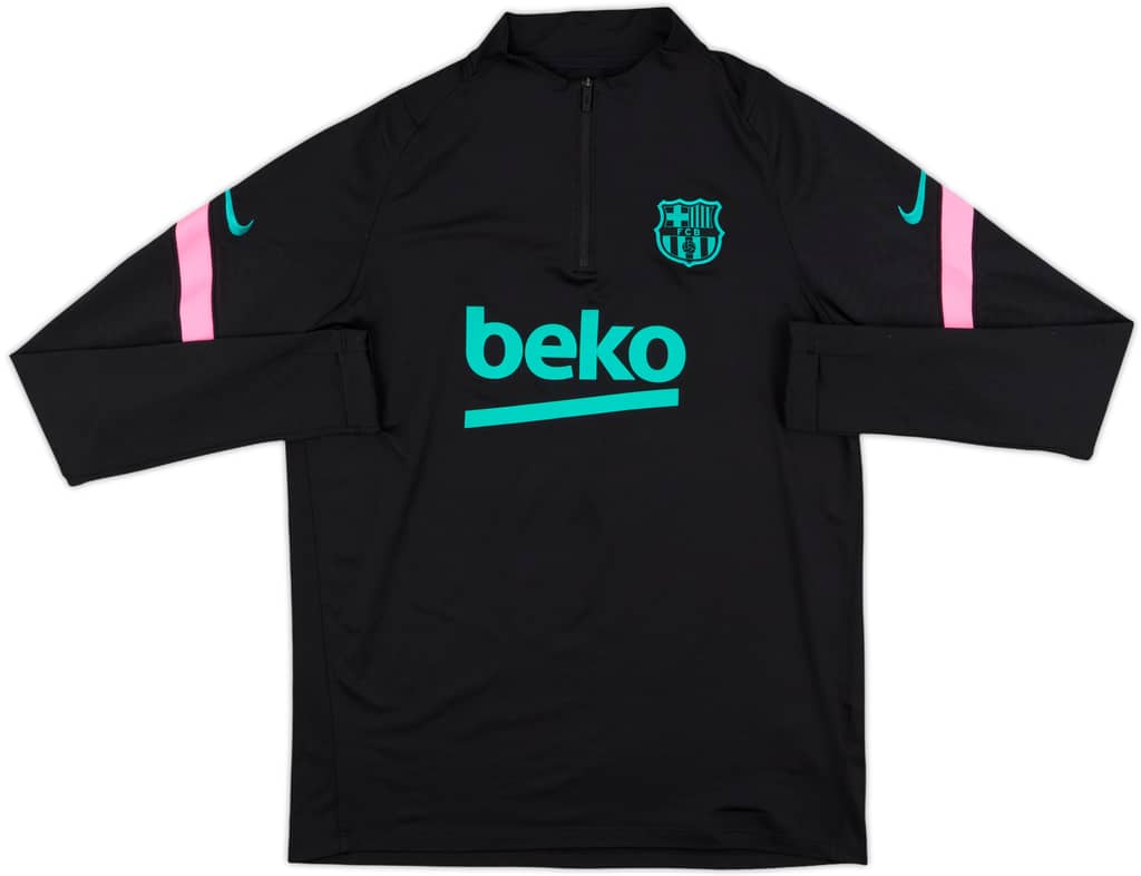 2020-21 Barcelona Nike 1/4 Zip Sweat Top - 8/10 - (M)