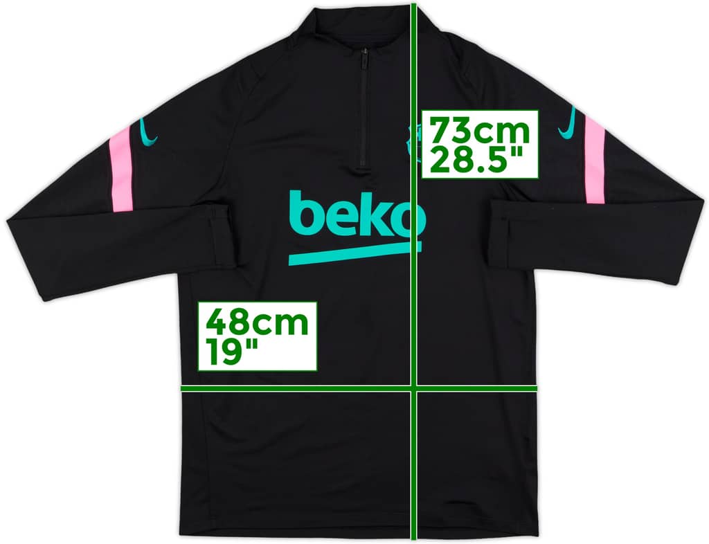 2020-21 Barcelona Nike 1/4 Zip Sweat Top - 8/10 - (M)