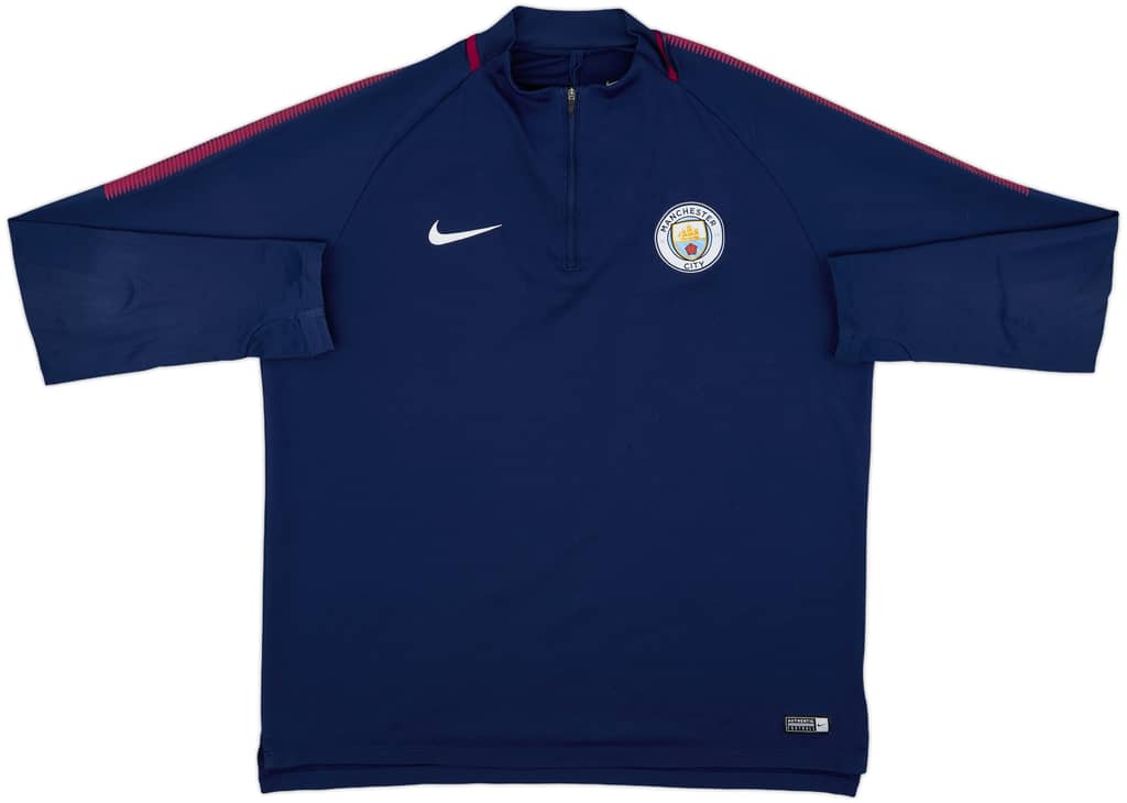 2017-18 Manchester City Nike 1/4 Zip Drill Top - 5/10 - (XL)