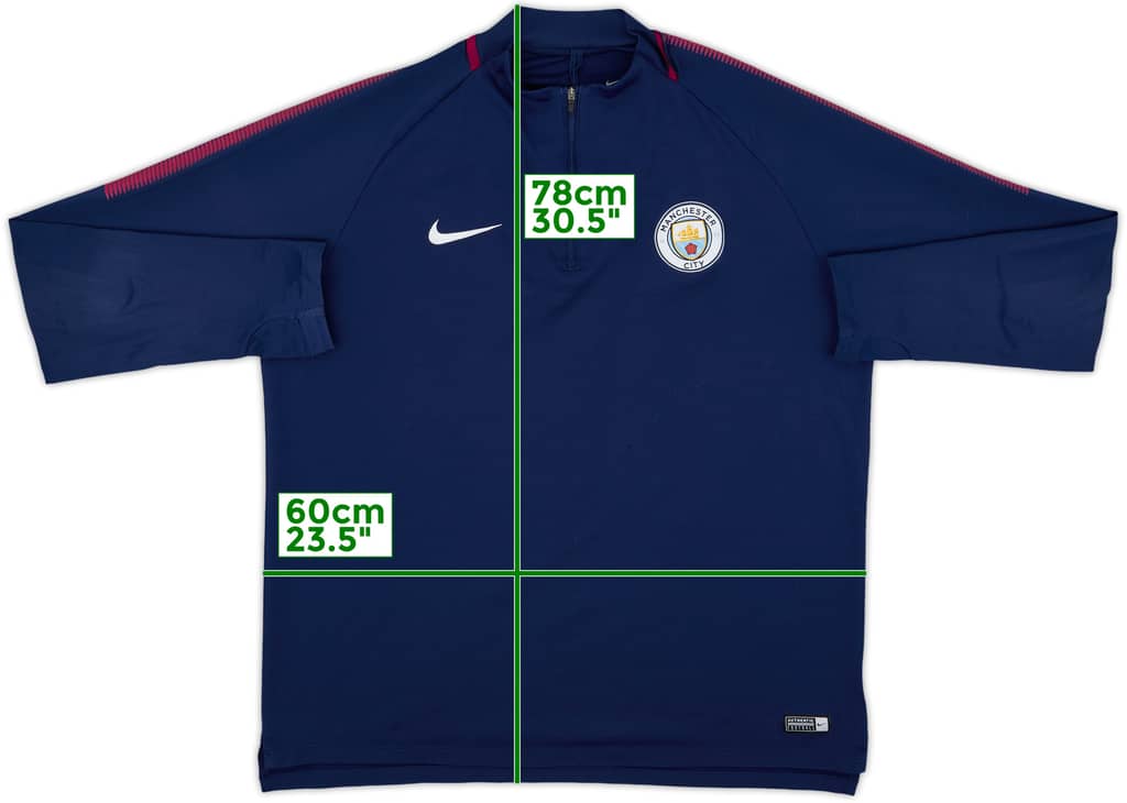 2017-18 Manchester City Nike 1/4 Zip Drill Top - 5/10 - (XL)