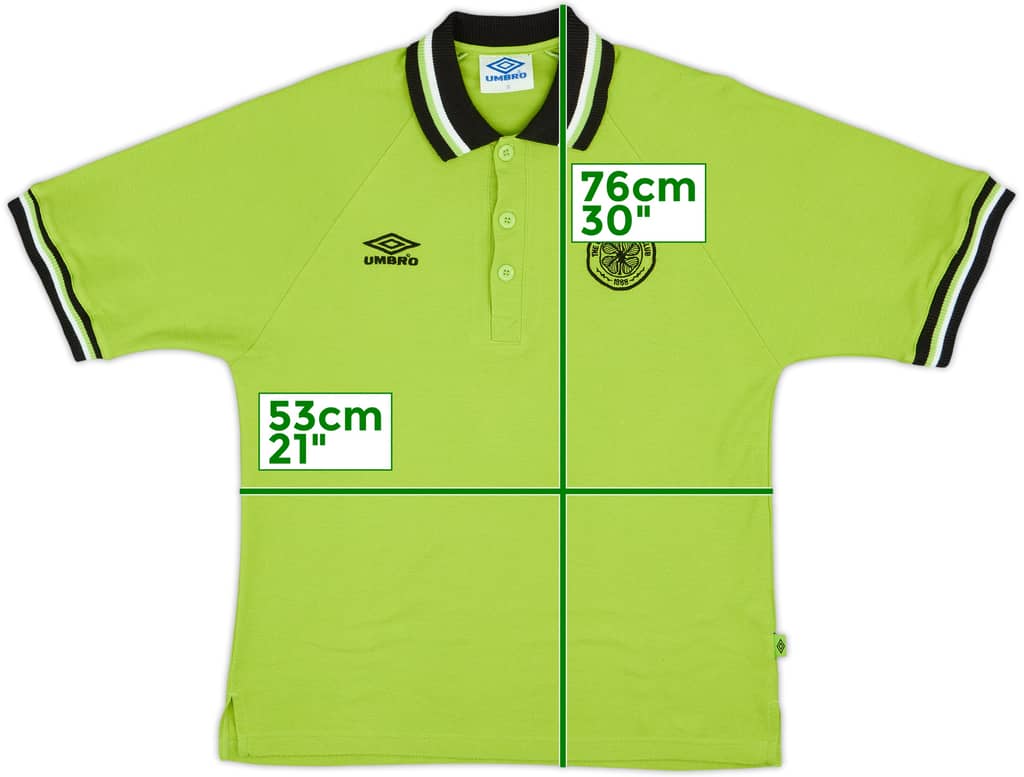 1998-99 Celtic Umbro Polo Shirt - 8/10 - (S)