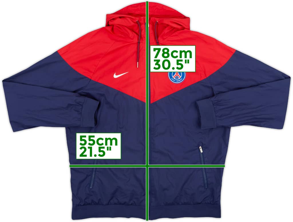 2017-18 Paris Saint-Germain Nike Hooded Track Jacket - 8/10 - (L)