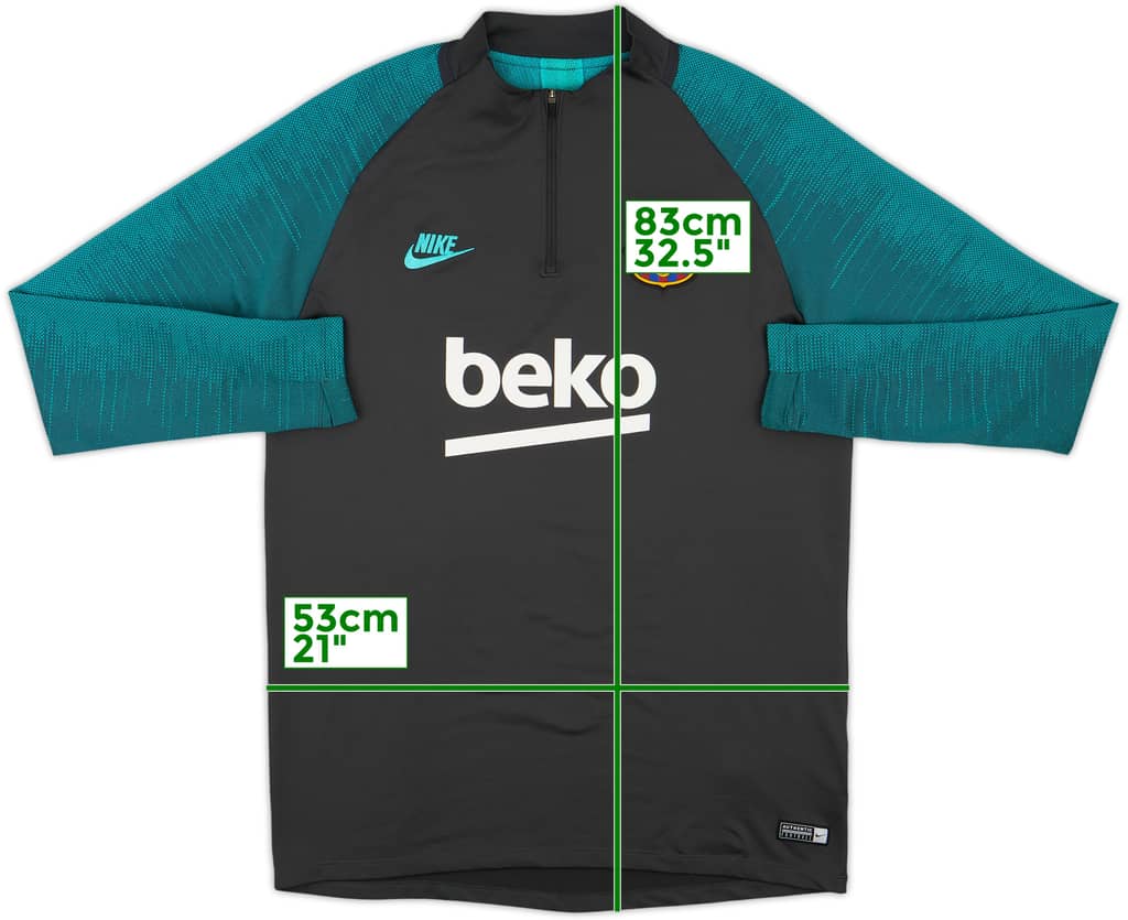 2019-20 Barcelona Nike 1/4 Zip Drill Top - 9/10 - (L)