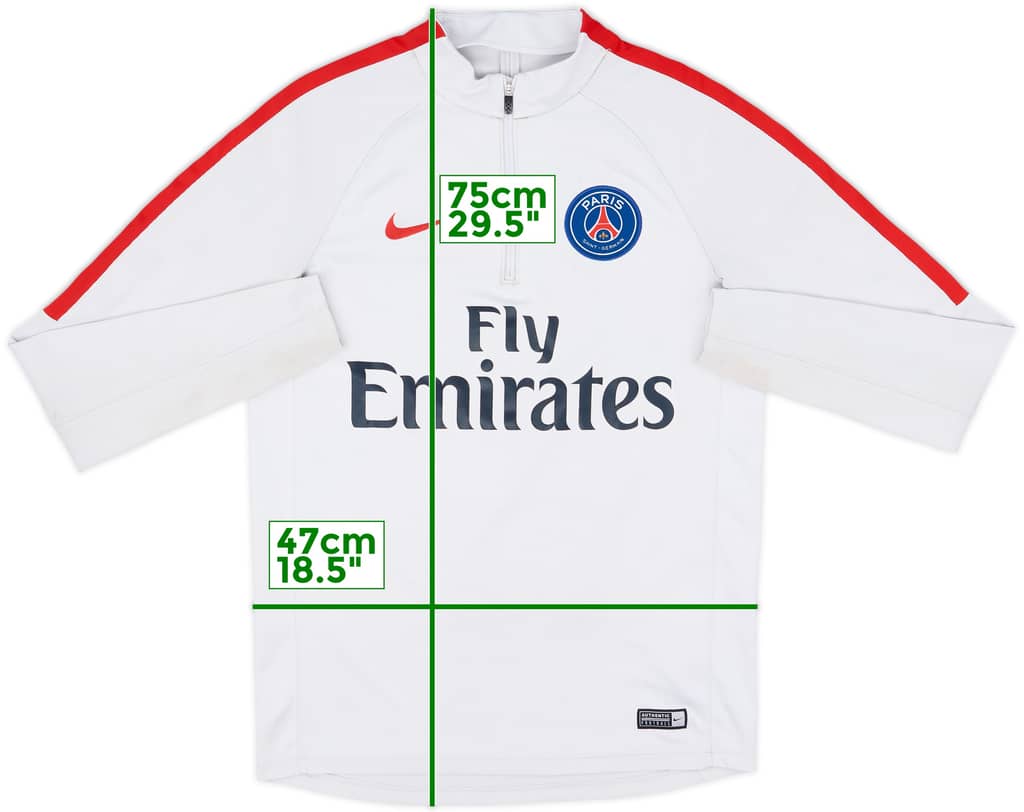 2016-17 Paris Saint-Germain Nike 1/4 Zip Drill Top - 5/10 - (S)