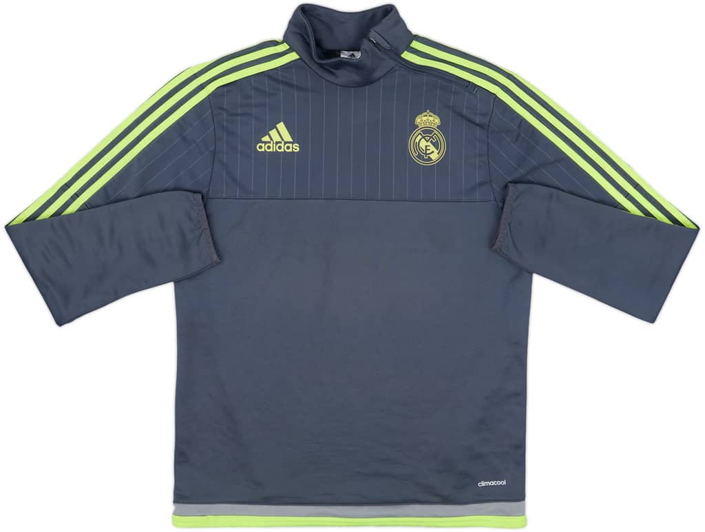 2015-16 Real Madrid adidas 1/4 Zip Drill Top - 8/10 - (S)