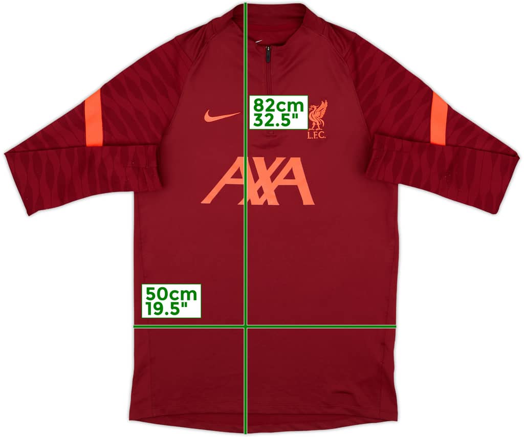 2021-22 Liverpool Nike 1/4 Zip Drill Top - 7/10 - (M)