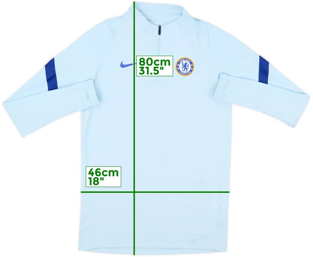 2020-21 Chelsea Nike 1/4 Zip Drill Top - 6/10 - (S)