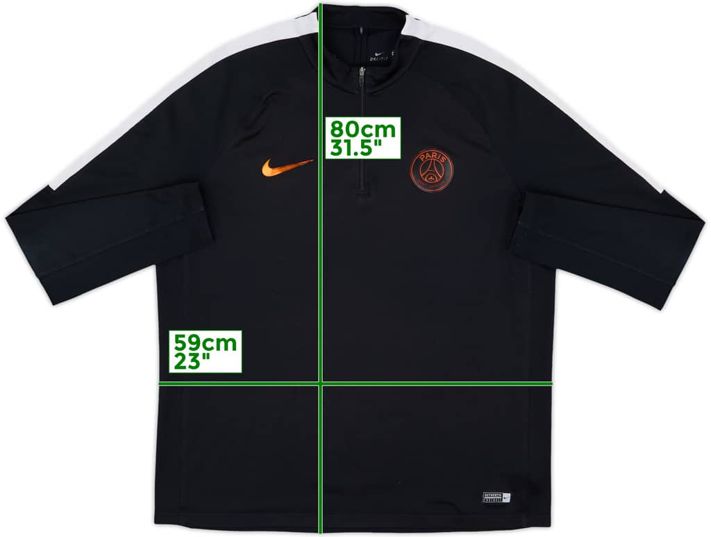 2016-17 Paris Saint-Germain Nike 1/4 Zip Drill Top - 5/10 - (XL)