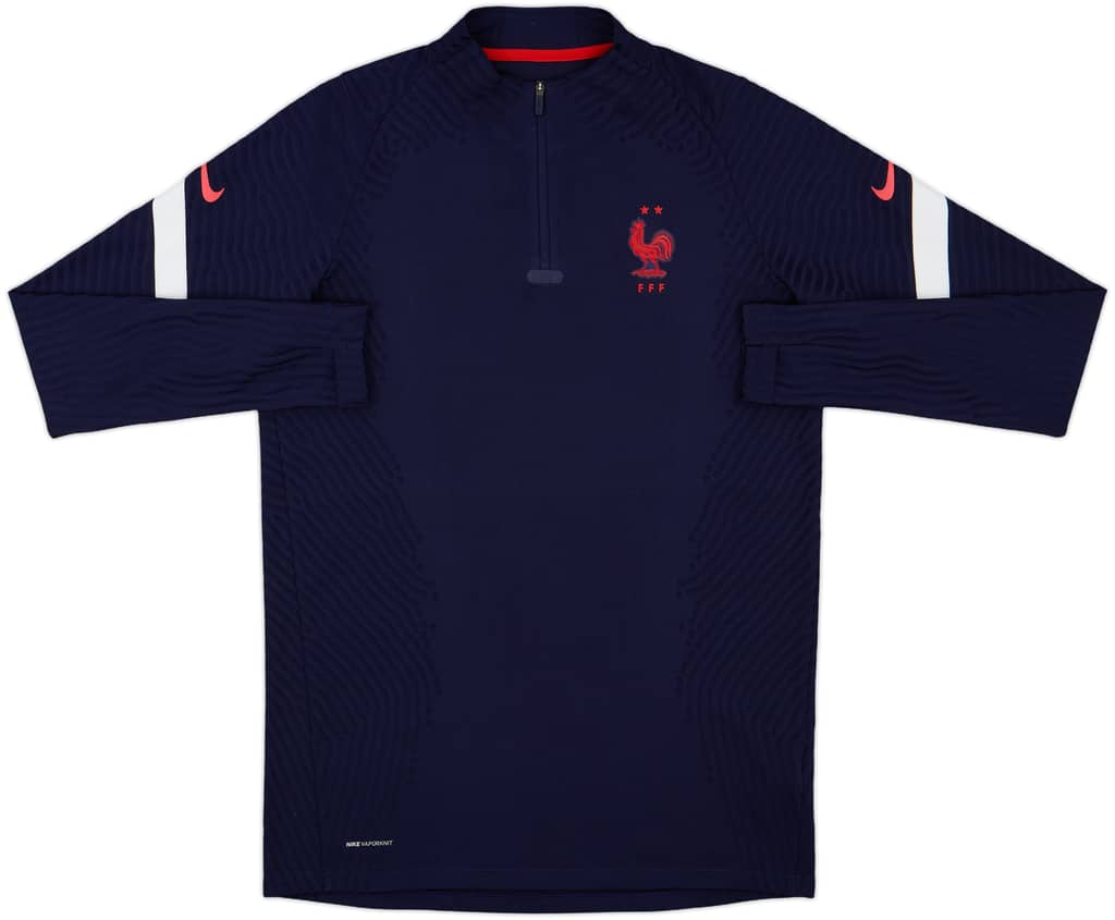 2020-21 France Nike Vaporknit Player Issue 1/4 Zip Drill Top - 9/10 - (M)