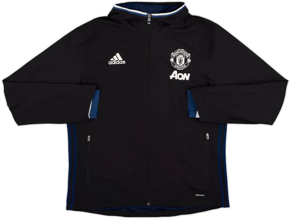 2016-17 Manchester United adidas Hooded Track Jacket - 9/10 - (L)