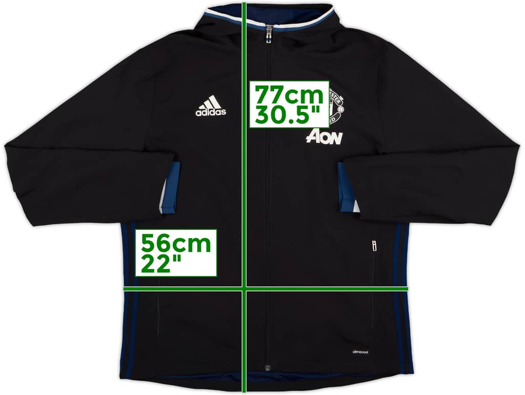 2016-17 Manchester United adidas Hooded Track Jacket - 9/10 - (L)
