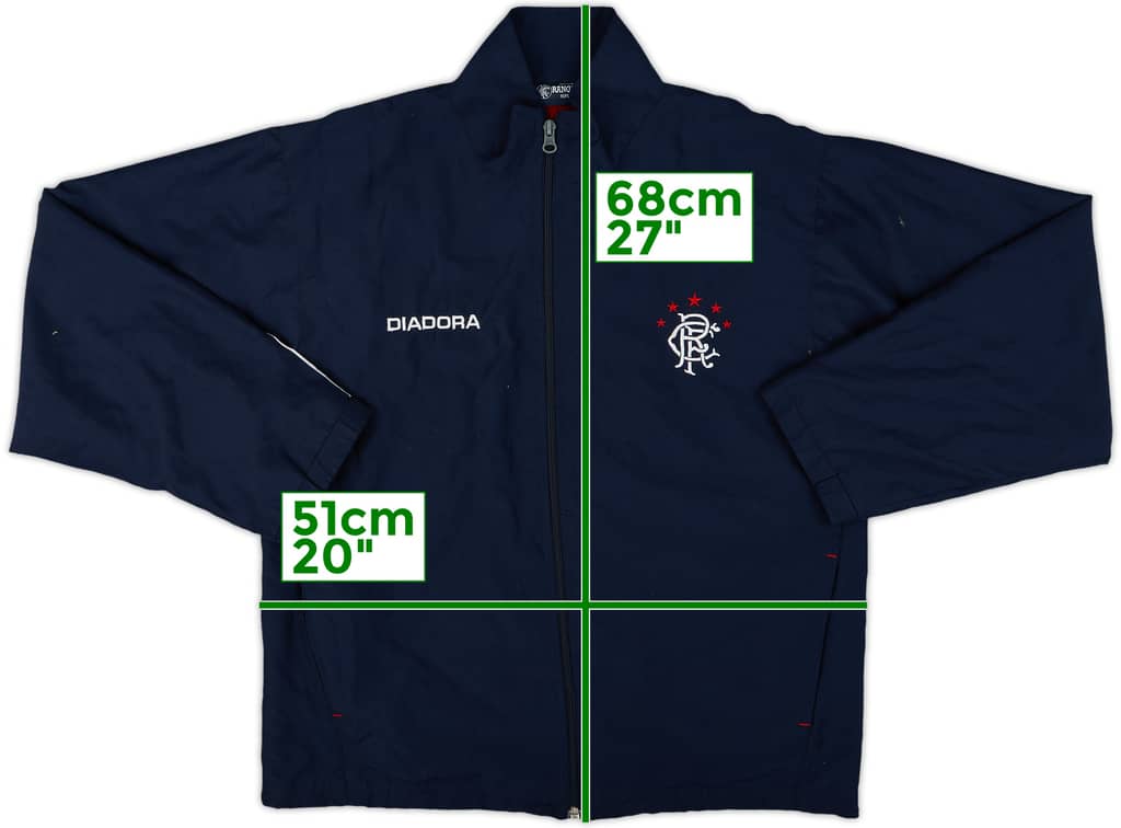 2004-05 Rangers Diadora Track Jacket - 9/10 - (XL.Boys)