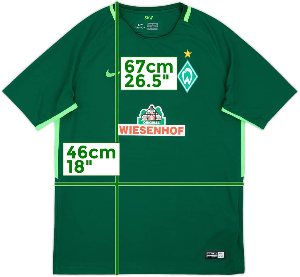 2017-18 Werder Bremen Home Shirt - 10/10 - (XL.Boys)