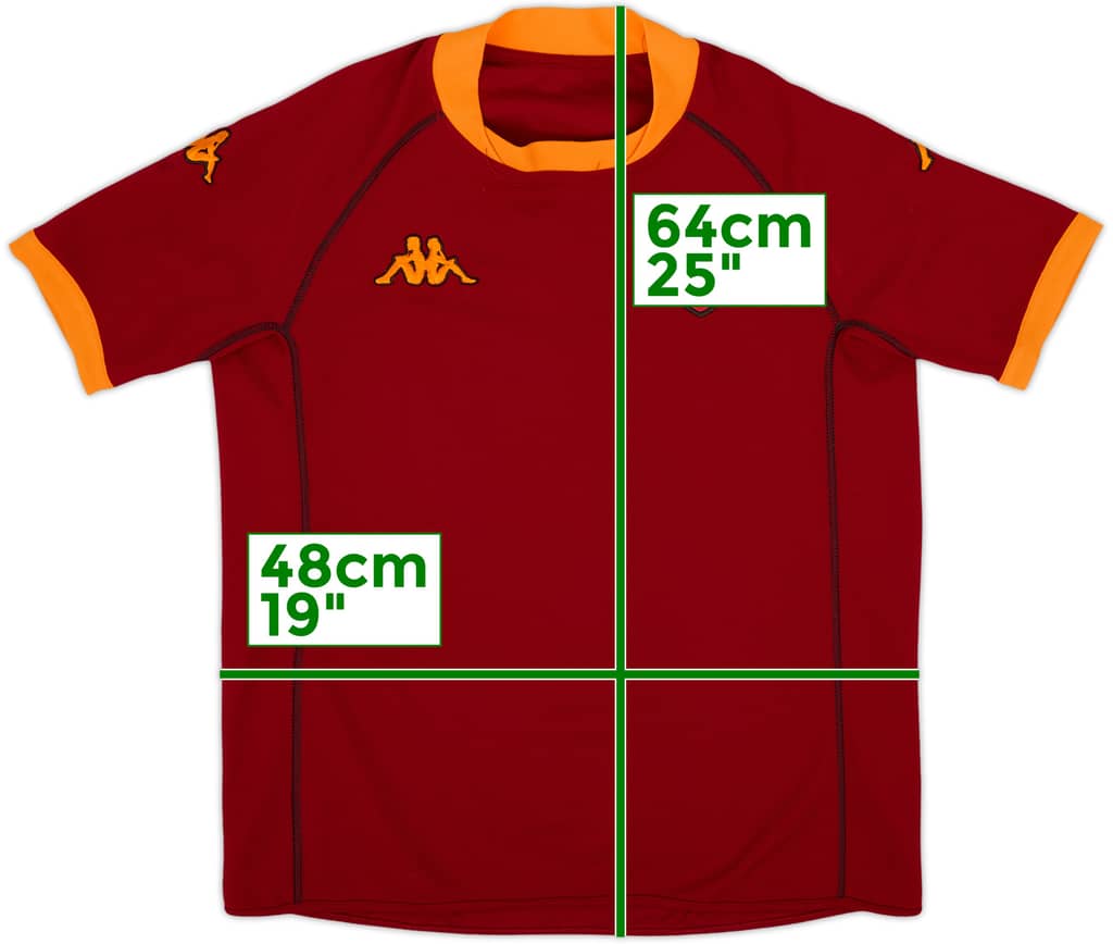 2002-03 Roma Basic Home Shirt - 7/10 - (XL.Boys)