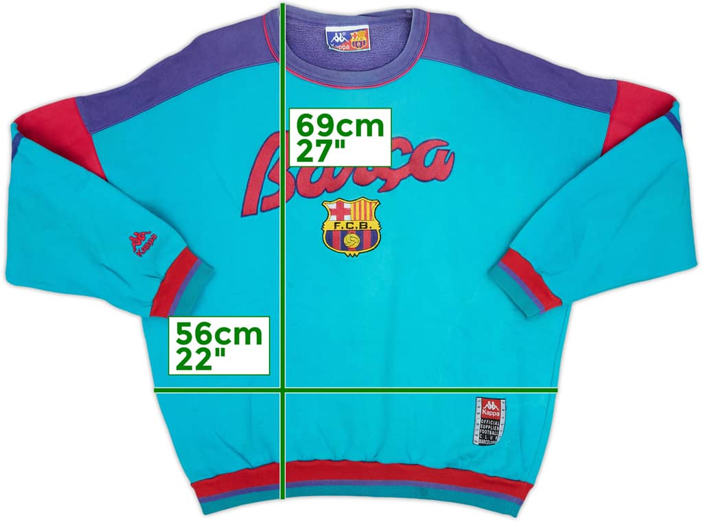1992-93 Barcelona Kappa Sweat Top - 7/10 - (M)