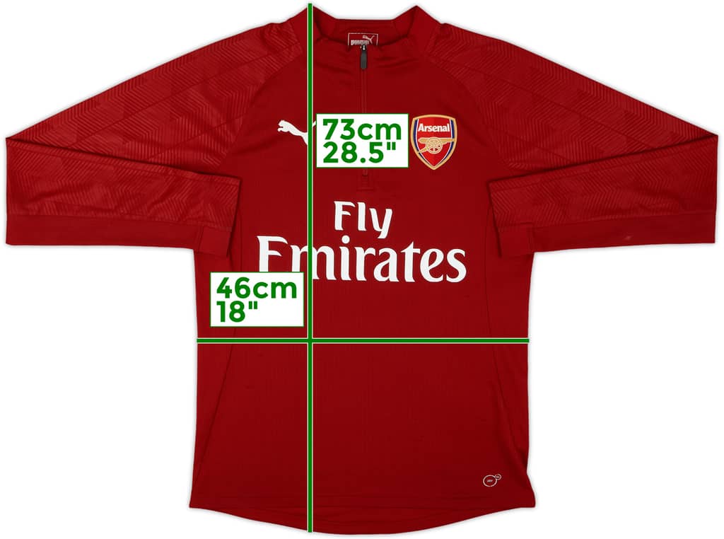 2017-18 Arsenal Puma 1/4 Zip Drill Top - 8/10 - (S)