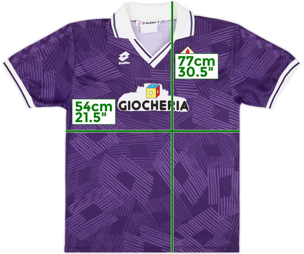 1991-92 Fiorentina Home Shirt - 8/10 - (M)