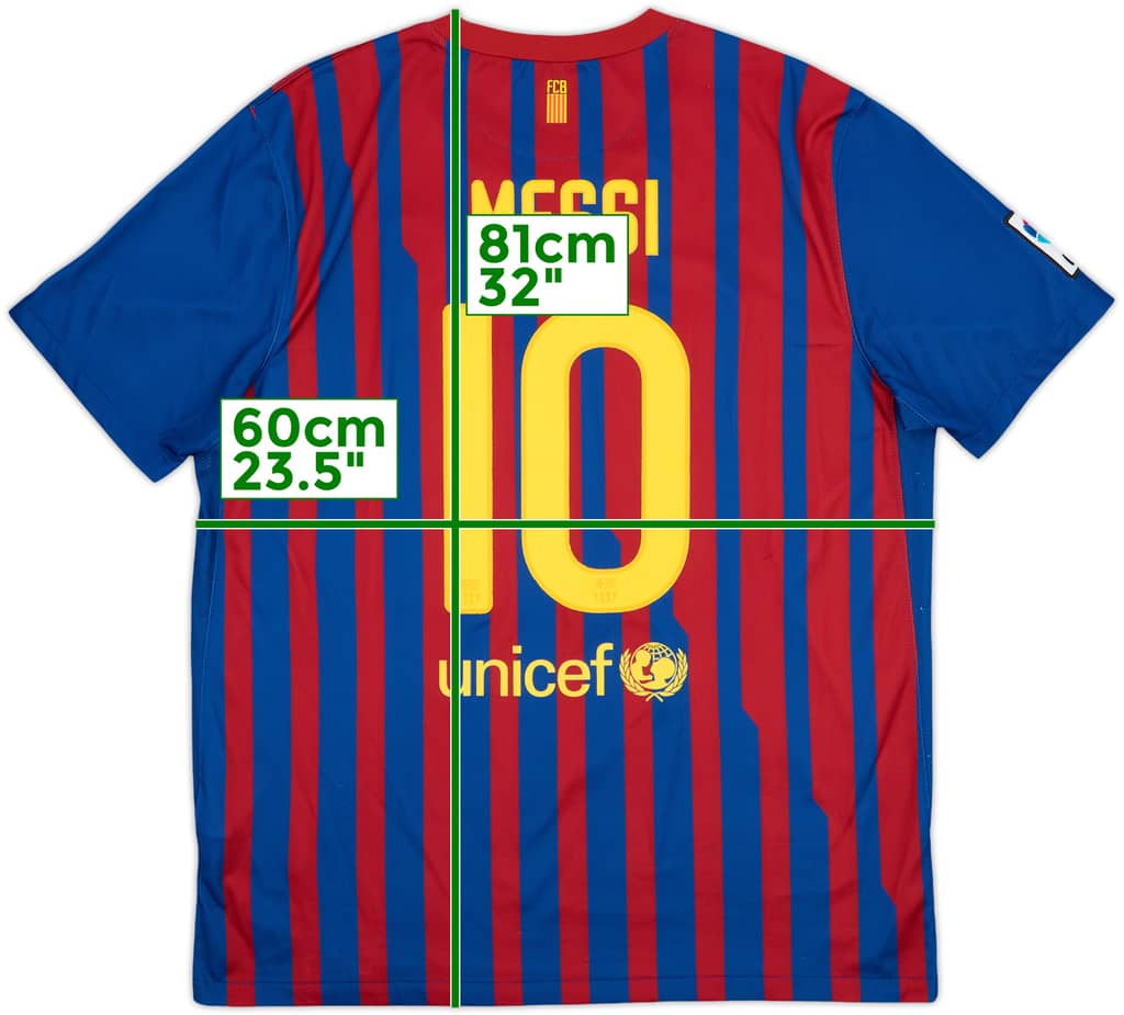 2011-12 Barcelona Home Shirt Messi #10 - 9/10 - (XL)