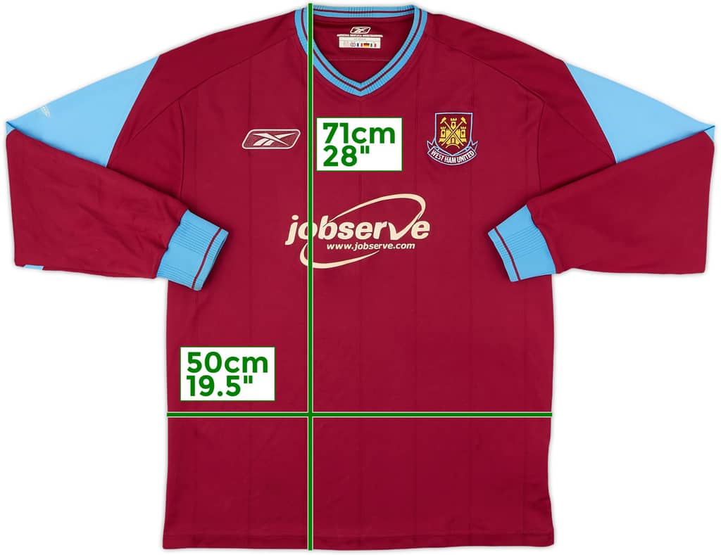 2003-05 West Ham Home L/S Shirt - 8/10 - (M)