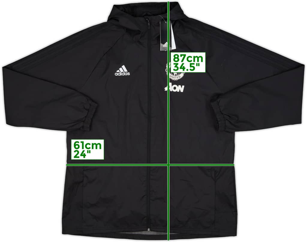 2018-19 Manchester United adidas Hooded Rain Jacket (XL)