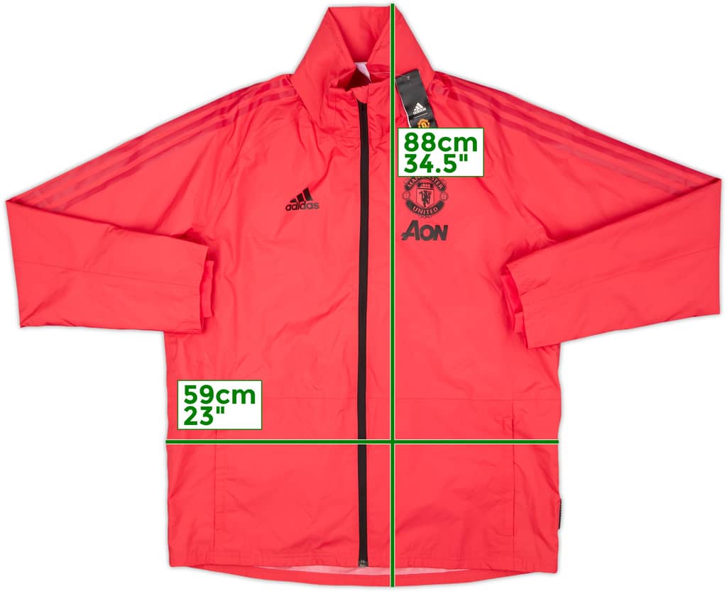 2018-19 Manchester United adidas Hooded Rain Jacket (L)