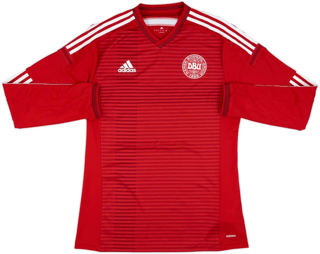 2014-15 Denmark Player Issue Home L/S Shirt - 8/10 - (L)