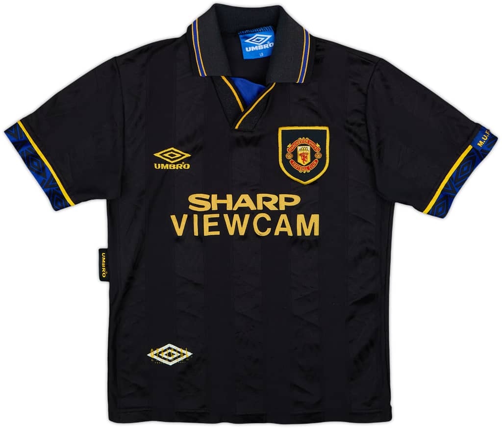 1993-95 Manchester United Away Shirt - 8/10 - (L.Boys)