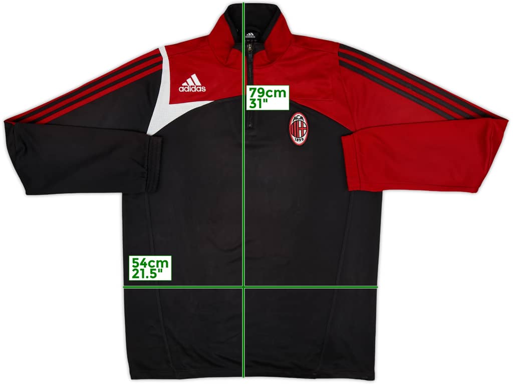 2007-08 AC Milan adidas 1/4 Zip Drill Top - 6/10 - (L/XL)