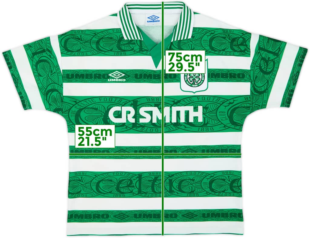1995-97 Celtic Home Shirt - 9/10 - (L)