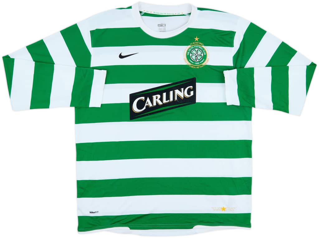 2007-08 Celtic Home L/S Shirt - 5/10 - (XL)