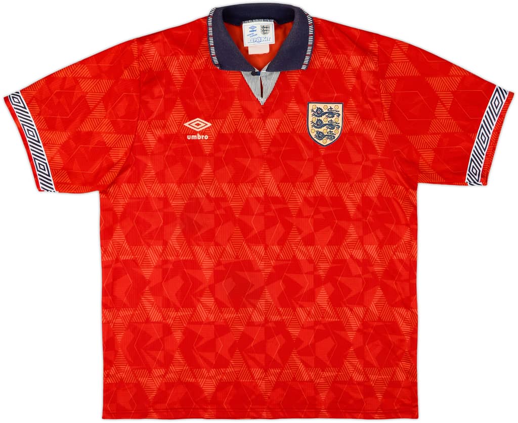 1990-93 England Away Shirt - 8/10 - (XL)