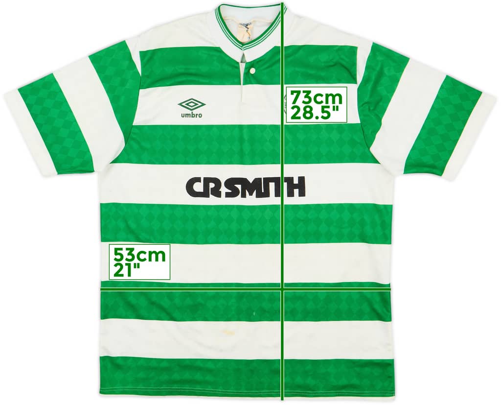 1987-89 Celtic Centenary Home Shirt - 6/10 - (M)