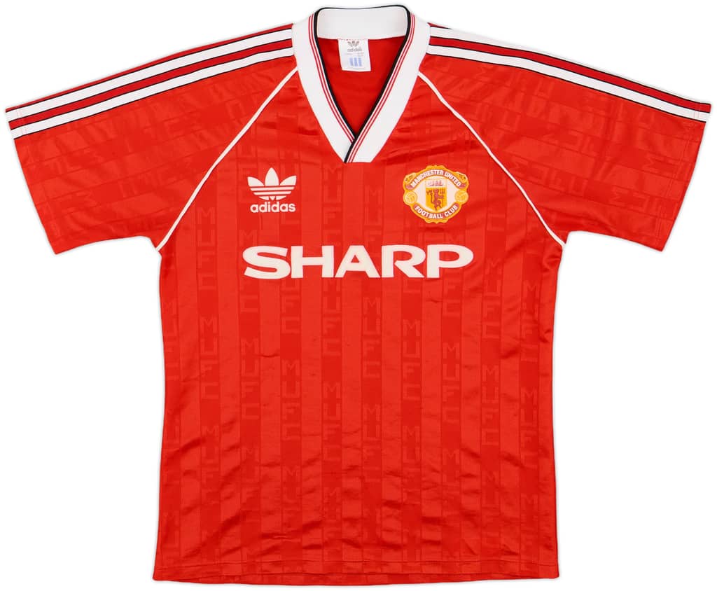 1988-90 Manchester United Home Shirt - 8/10 - (S)