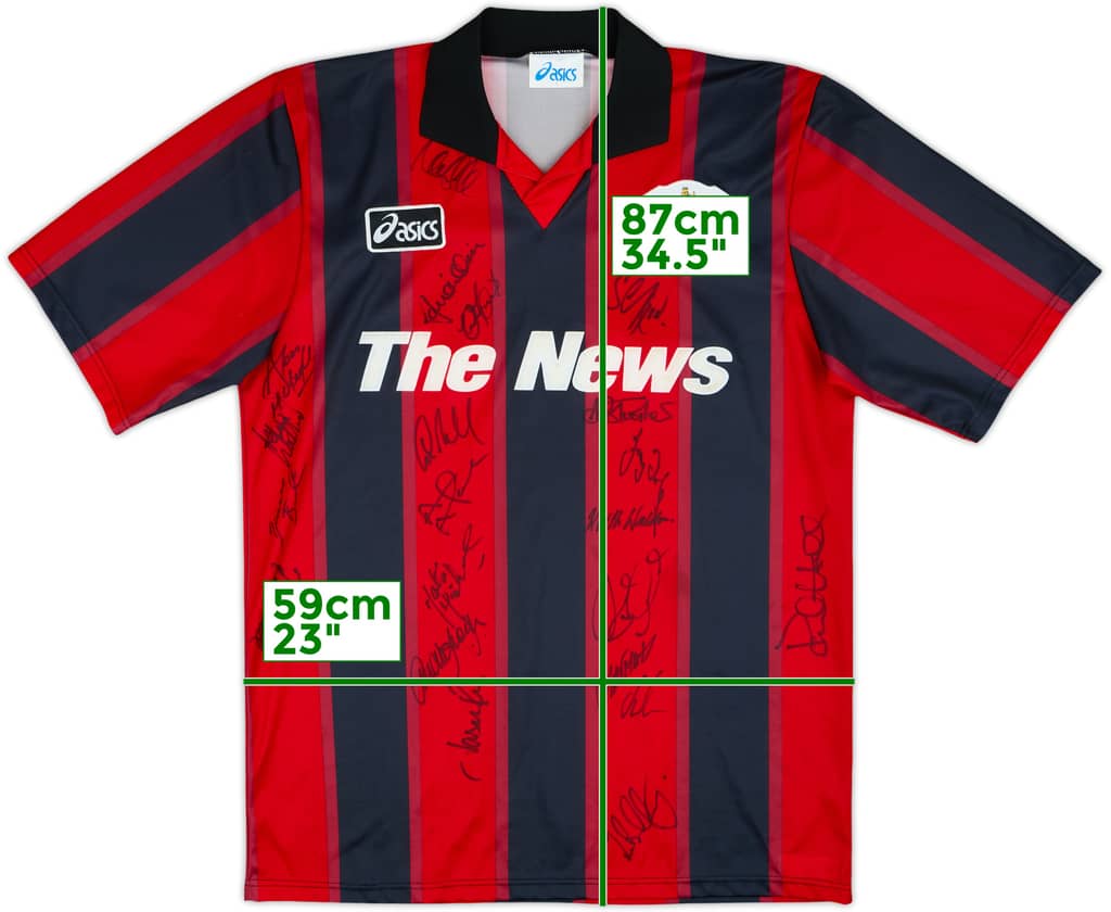 1995-97 Portsmouth Squad Signed Away Shirt - 8/10 - (L)