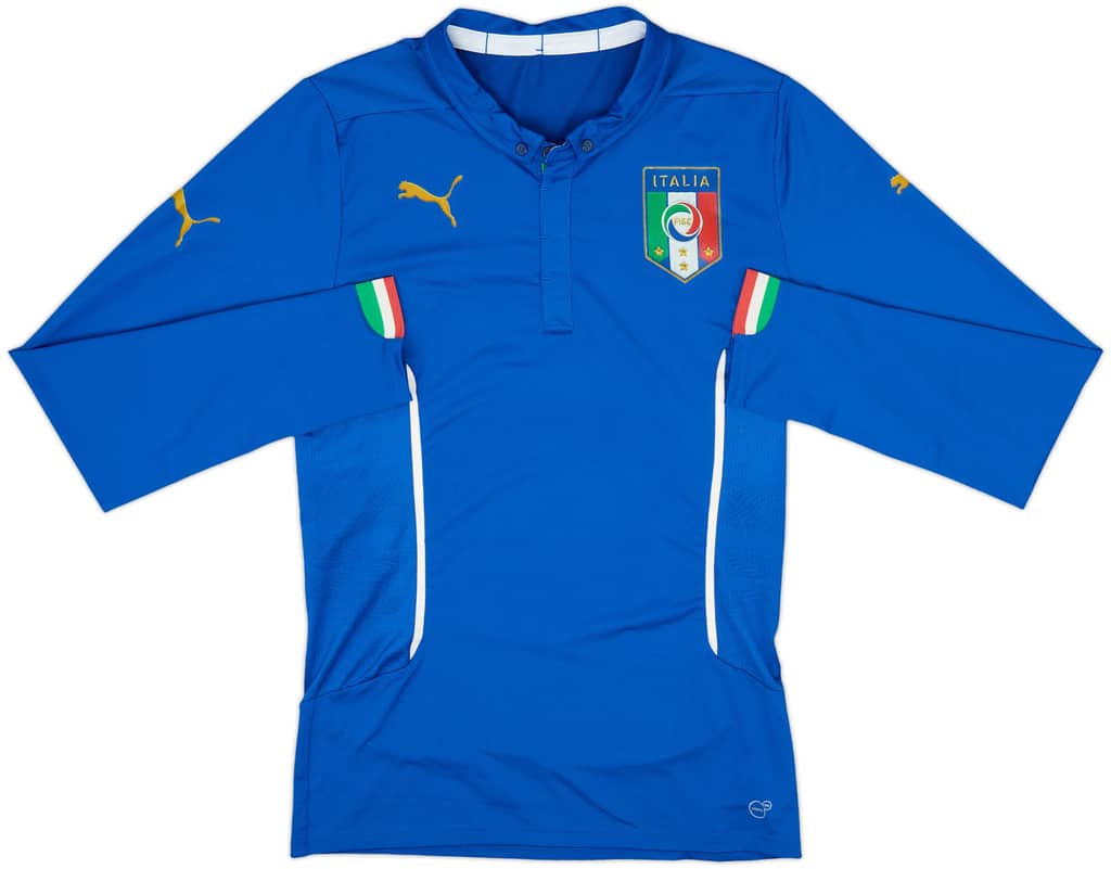 2014-15 Italy Player Issue (ACTV Fit) Home L/S Shirt - 9/10 - (XL)