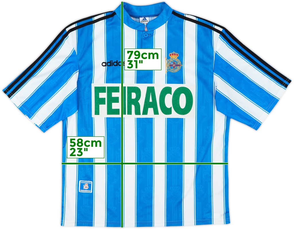 1996-98 Deportivo de La Coruna Home Shirt - 8/10 - (XL)