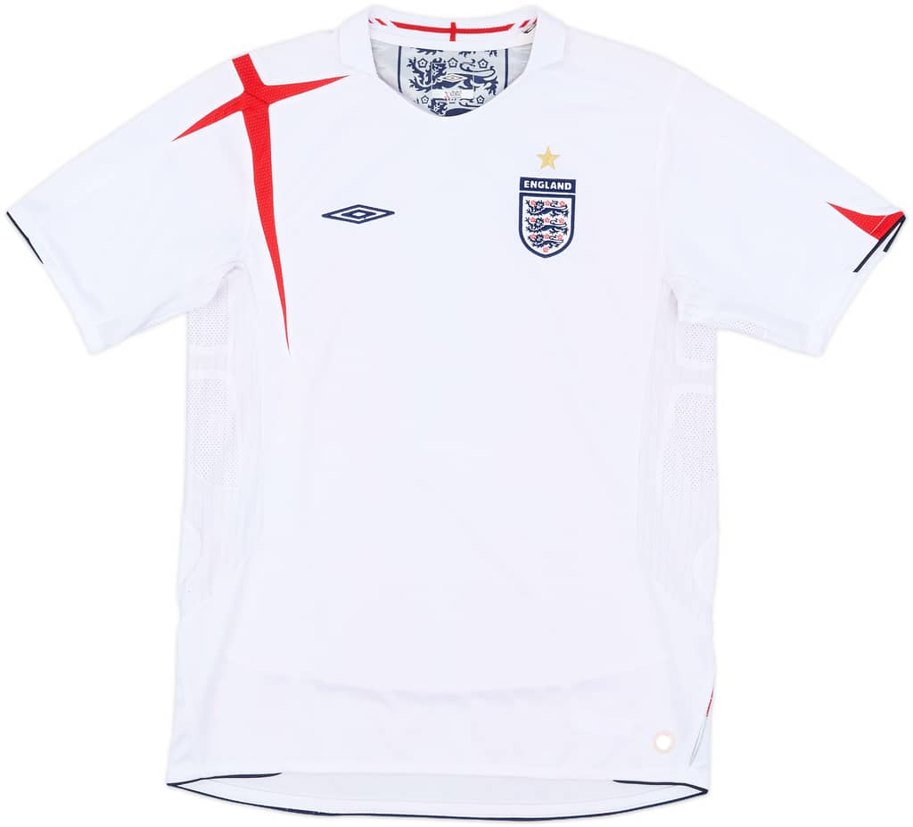 2005-07 England Home Shirt - 5/10 - (XL.Boys)