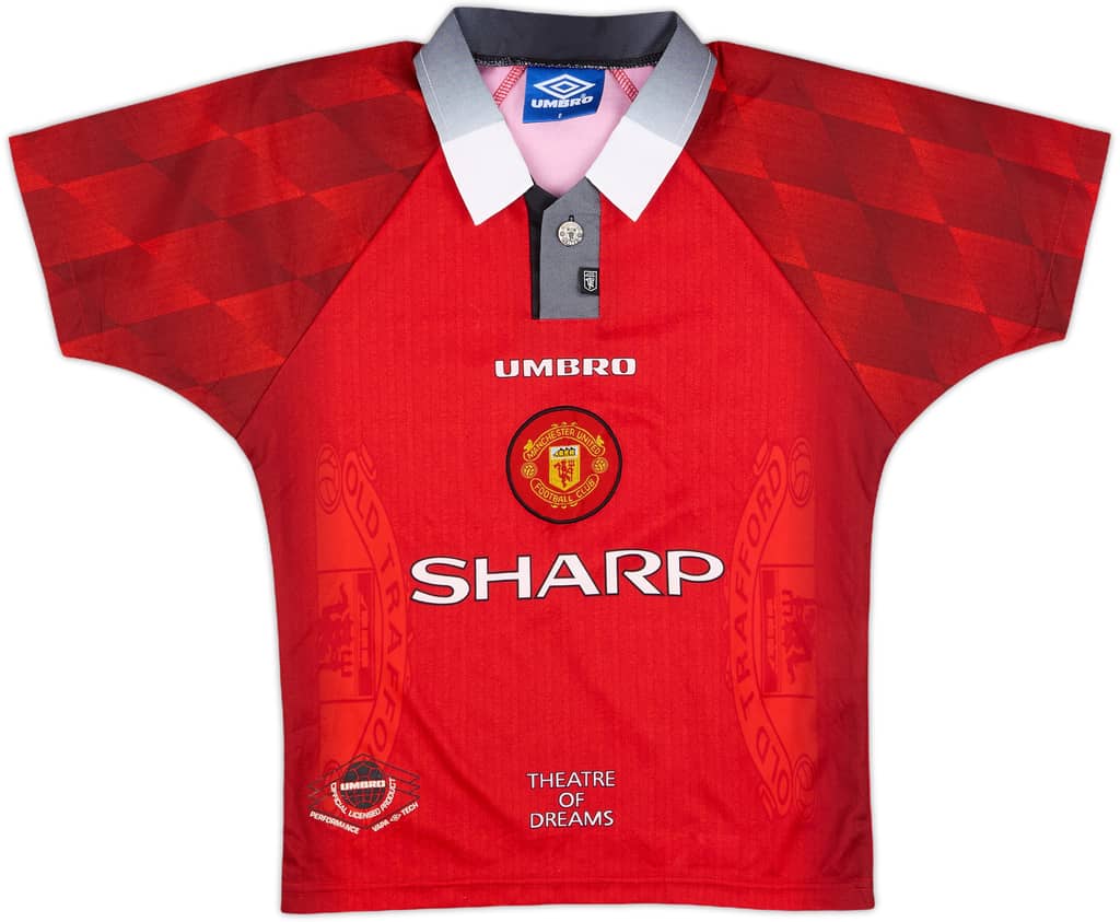 1996-98 Manchester United Home Shirt - 10/10 - (S.Boys)