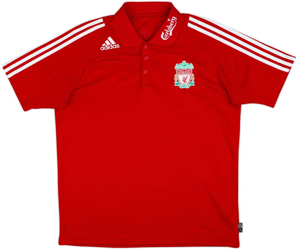 2008-09 Liverpool adidas Polo Shirt - 8/10 - (L)