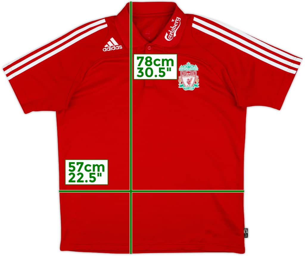2008-09 Liverpool adidas Polo Shirt - 8/10 - (L)