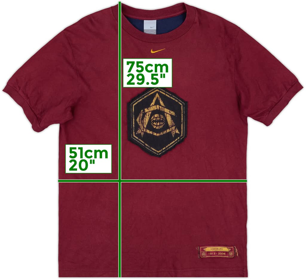 2005-06 Arsenal Nike Graphic Tee - 8/10 - (L)